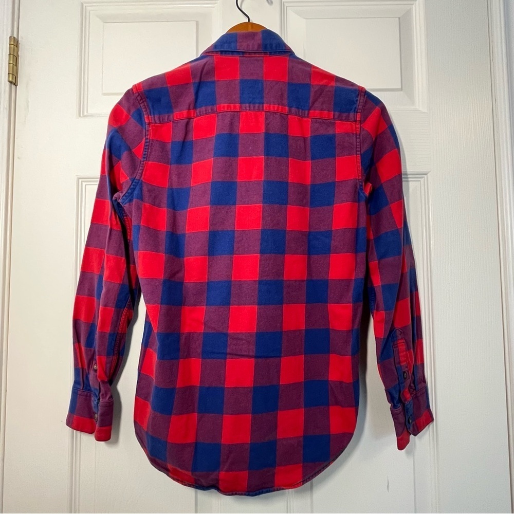 MINI Boden Red and Blue Checkered kids Shirt Size 11-12 Y - Picture 2 of 5